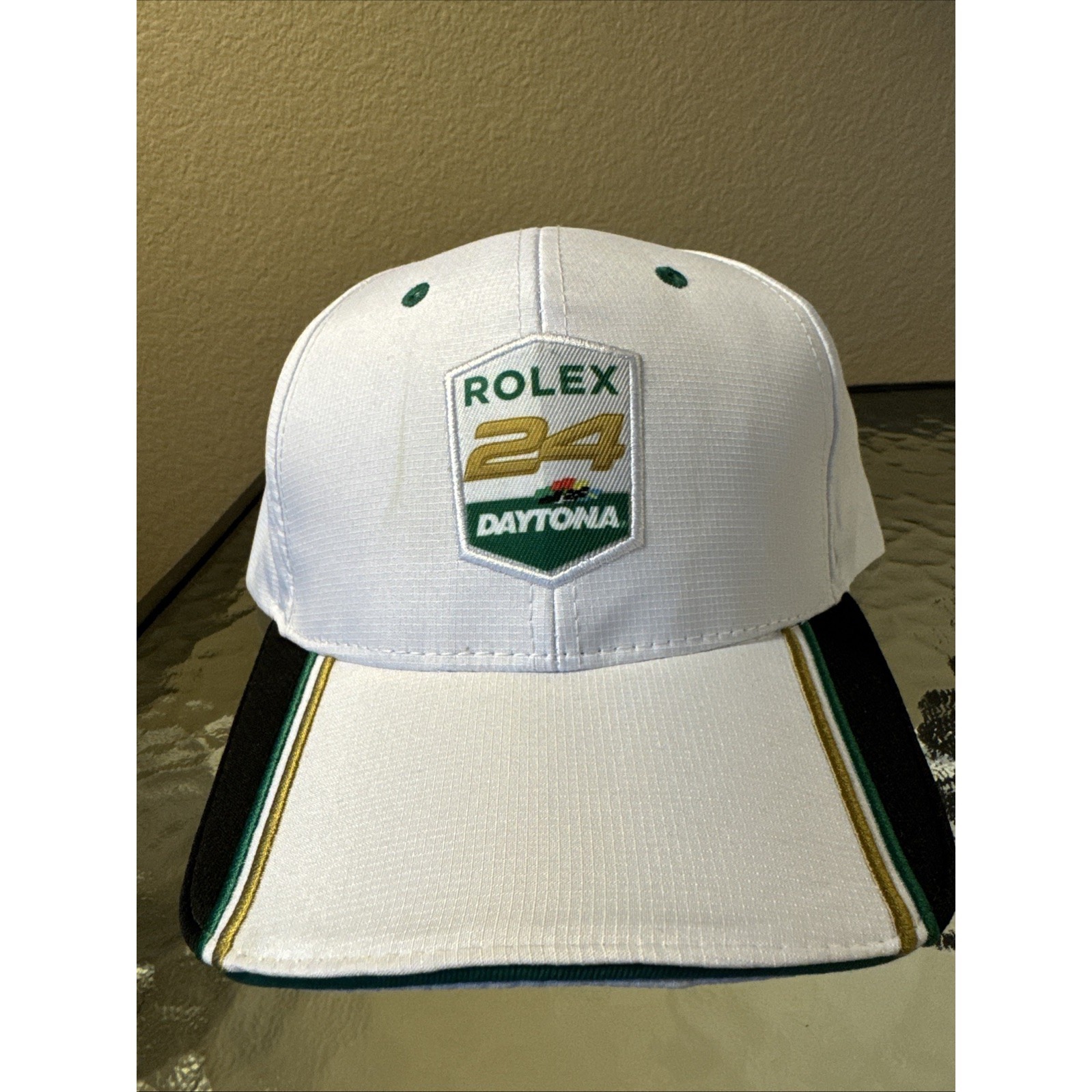 Rolex 24 At Daytona White Adjustable Baseball Cap Promo Hat From Speedway 1